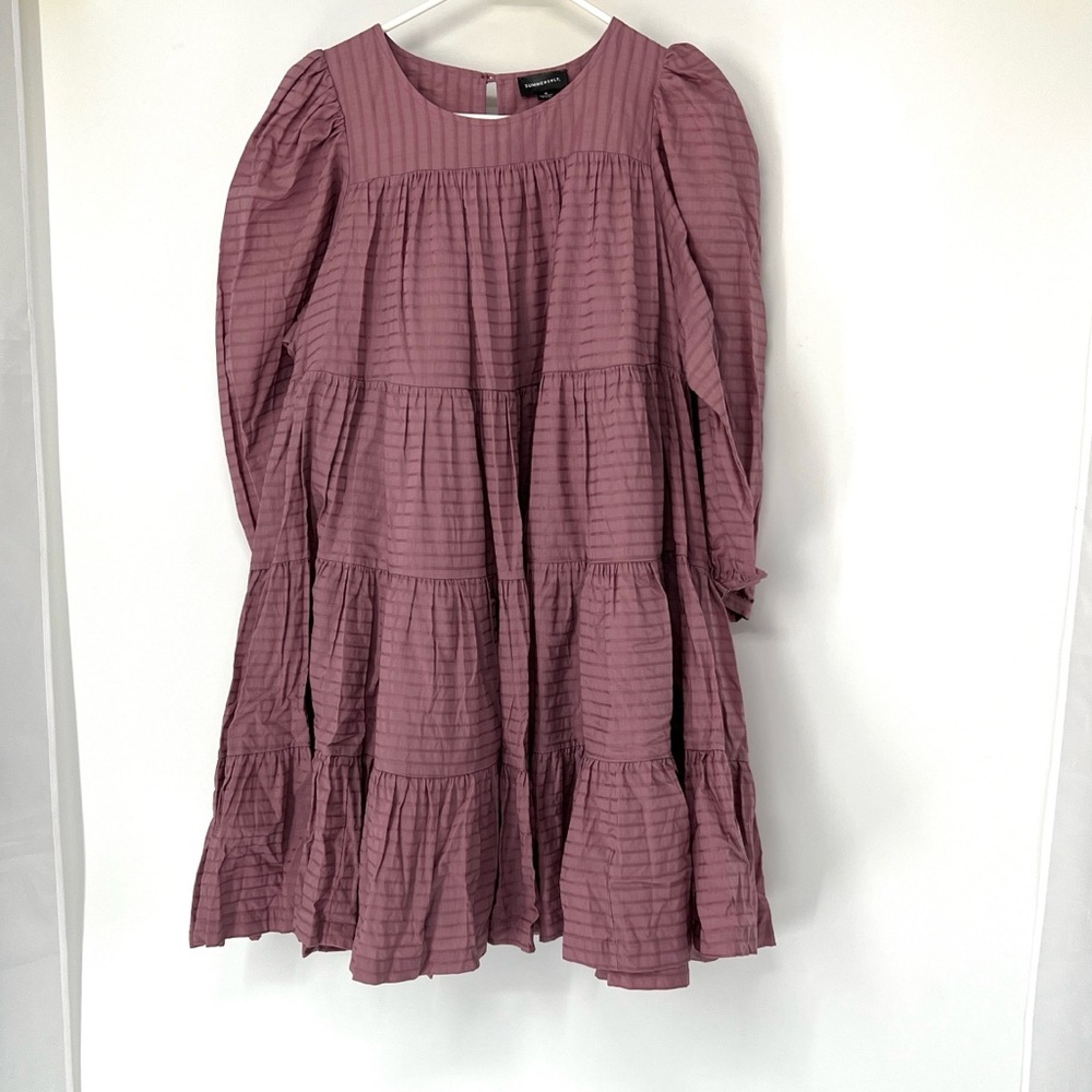Summersalt Mauve Tiered mini Dress medium